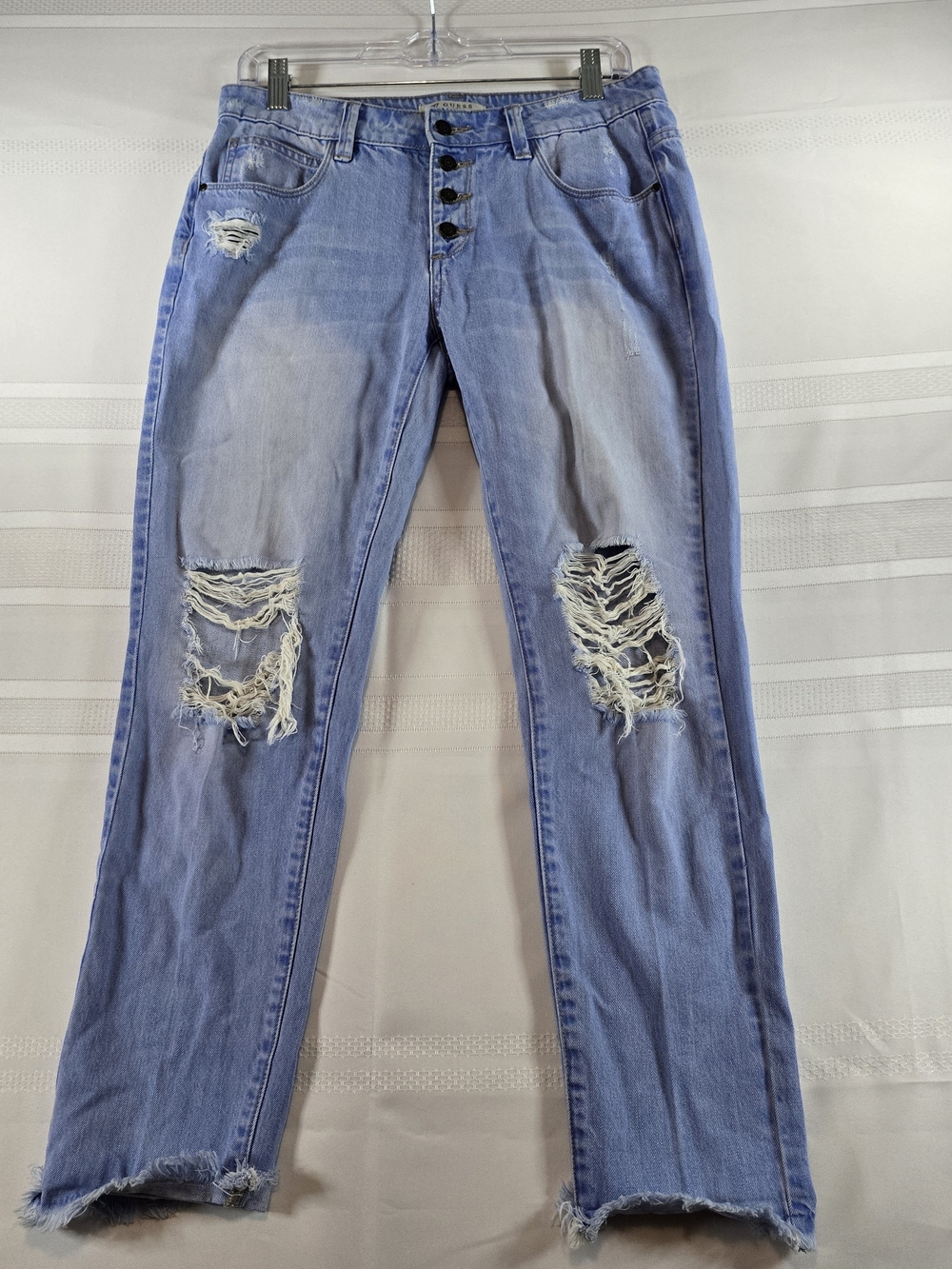 Guess Light Blue Distressed Boyfriend Jeans